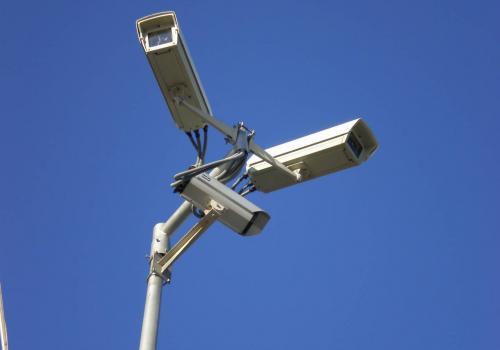 nest of CCTV cameras